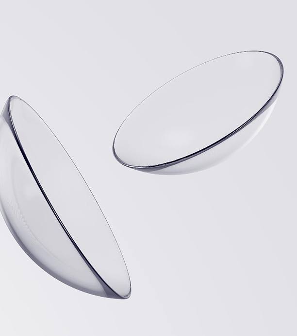 Animation of two contact lenses close up